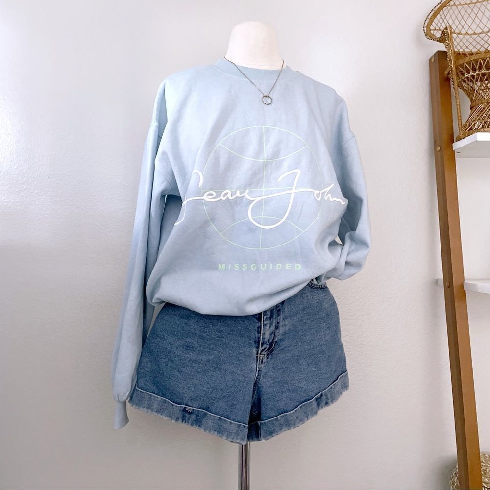 Baby Blue Graphic Crewneck Sweater